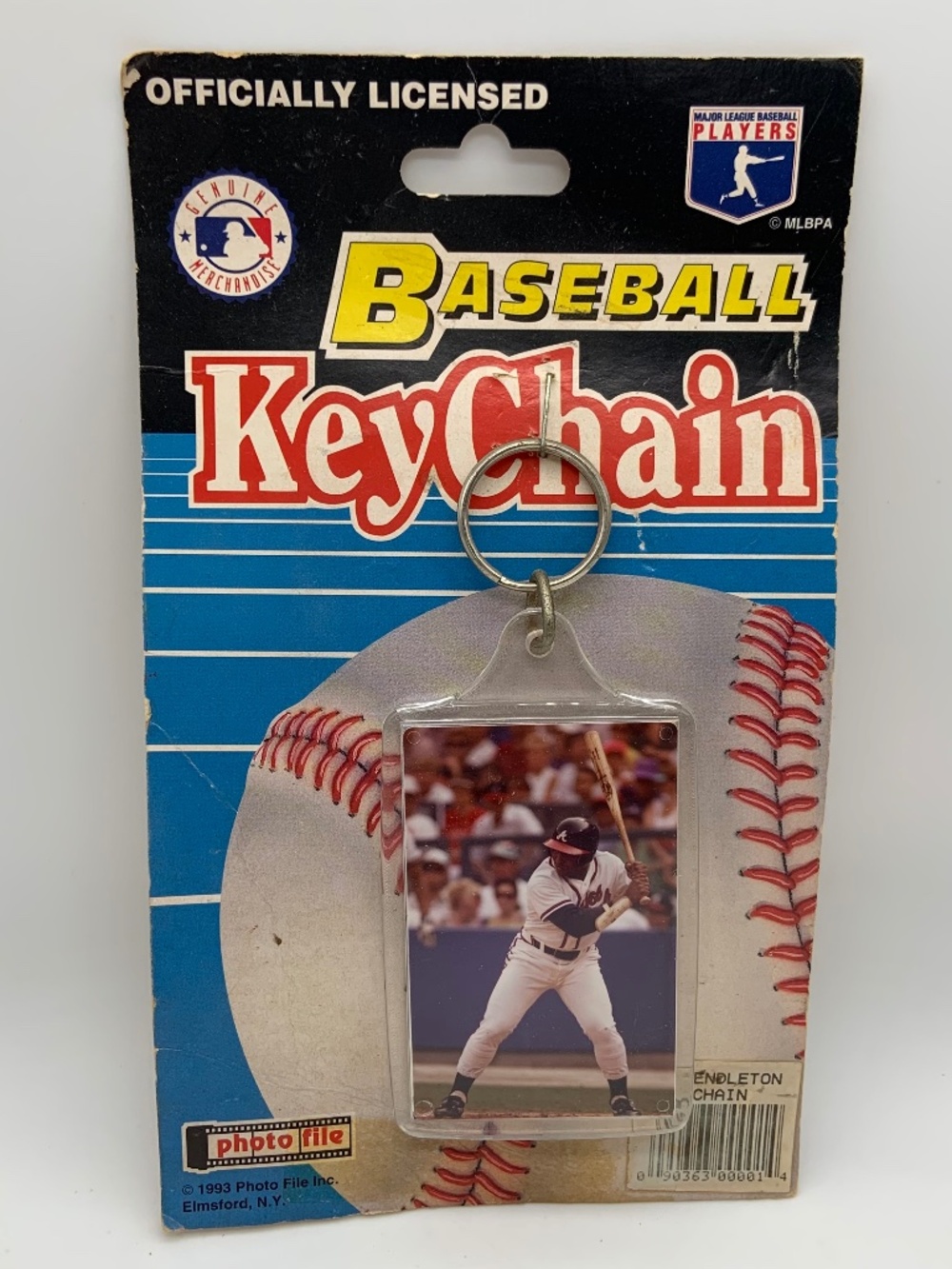 Vintage MLB Atlanta Braves Terry Pendleton Baseball Keychain NEW!